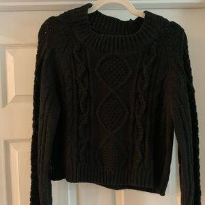 Black cropped sweater